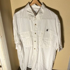 Reel Legends Mens SS Vented Fishing Shirt Color White Size XXL